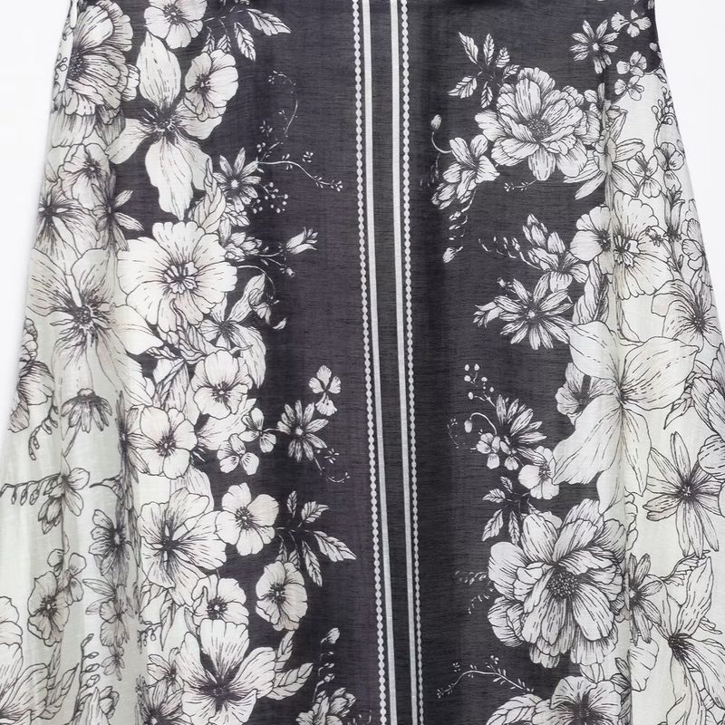 Kaslead New Women Clothes Western Style Fashion Simple and Versatile Fluffy Half Body Long Dress