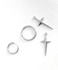 Glory_Arden Surgical Steel 3D Cross Detachable One-Touch Earrings / Ghme-204