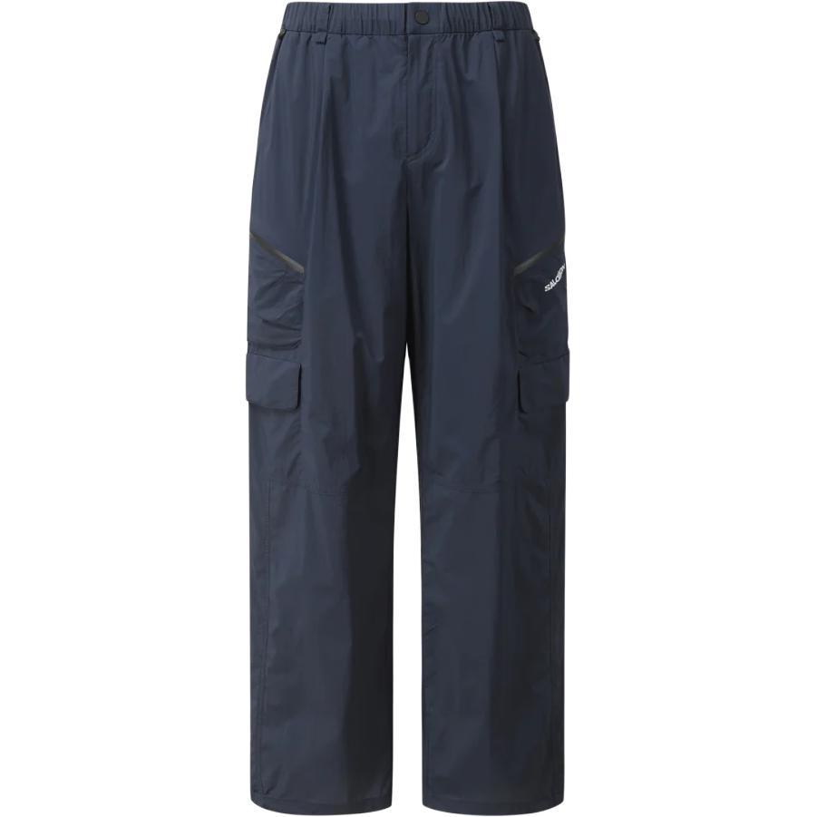 SALOMON Letter Mid-Waist Pocket Cargo Pants Unisex Pants Navy-Blue C28166