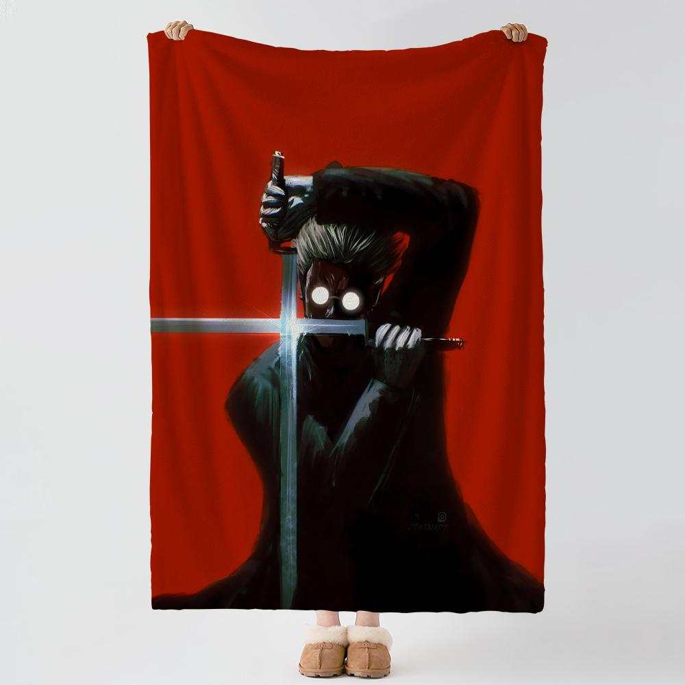 Anime H-Hellsing-g Throw Thick Comfort Flannel Quilt, Multi-scene Use Indoor Outdoor Daily Nap