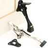 2Pcs Easy Pedals Kick Down Door Stop Adjustable Door Holder Wall Protector Zincs Alloy Doorstop with Rubber Tip