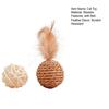 1 Set Cat Toy Felt Sisal Rattan Ball Cat Scratching Post with Bell Feather Large Size Furniture Protection Cat