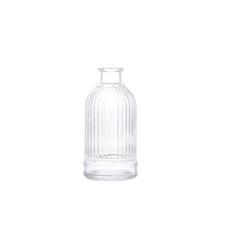 Glass Retro Stripe Aroma Diffuser Bottle, Flameless Fragrance, Multiple Specs, Essential Oil Decanter, Home Living Room Ornament
