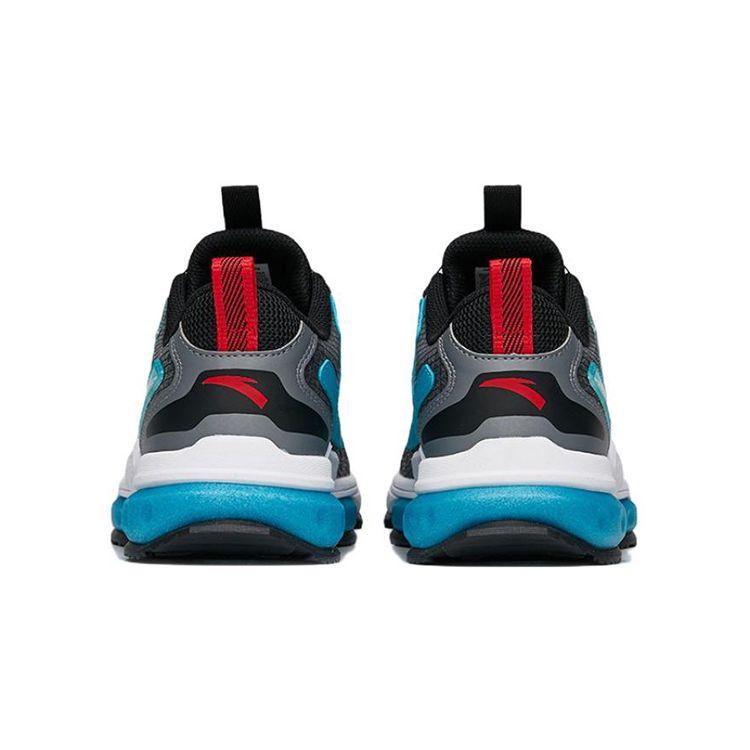 Anta Comfortable Shock Absorbing Lightweight Non-Slip Wear-Resistant Breathable Low-Top Kids Running Shoes Kids Sneakers Black Gray Blue 312235503-3