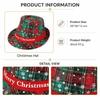 Plaid Christmas Fedora Hat Printed Dress Up Narrow Brim Top Hat Costume Accessories Snowflake Panama Cowboy Hats Men Women