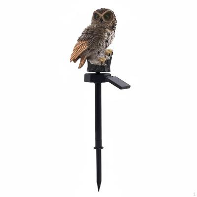 Solar Garden Figure Lamp Waterproof LED Owl Landscape Light Weather Resistant Lawn for Yard,