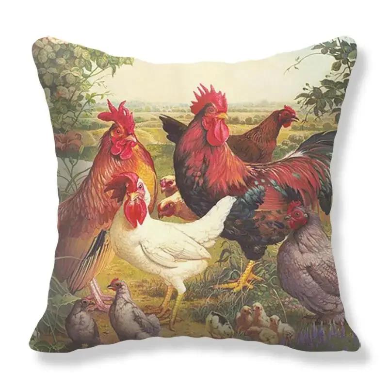 Sofa Cushion Cover Home Pillow Cartoon Funny Love Animal Cat Print Decoration