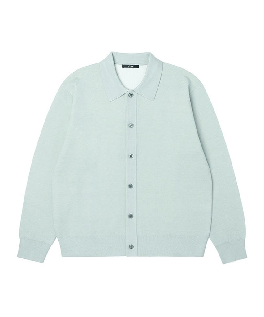 Adhoc Men'S Loose Fit Button Collar Cardigan (Khaki) (Ha3Gd01-65)