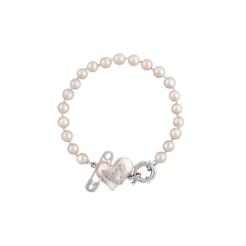 Empress Dowager Pearl Saturn Bracelet: Elegant Women s Luxury Brooch платиновый