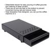Stainless Steel Rubber Knock Box Drawer for Espresso Coffee, Thickening Coffee Residue Powder, Suitable for Home and Shop Use (Black LR063682)