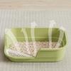 Large Open Top Semi-Enclosed Cat Litter Box with Scoop Easy Clean Odor Control for Home Apartment Hotel Farmhouse Living Room