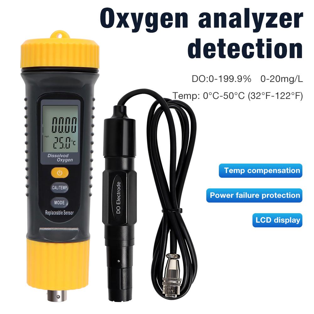 

2025New Professional Digital LCD Display Bluetooth Dissolved Oxygen Meter Water Quality Tester 0.0‑20.0mg/L 0°C-50C° Temp Meter