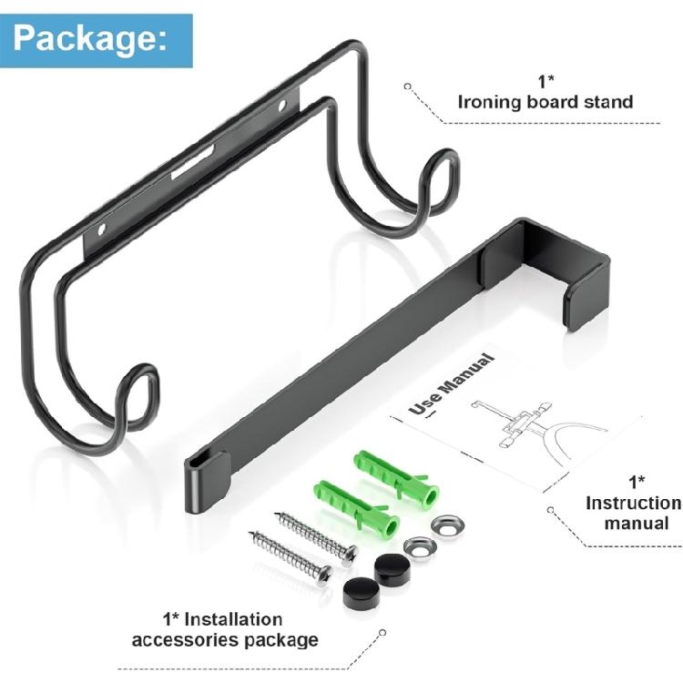 Bügeltischhalter Türhaken Edelstahl Über die Tür Hängender Haken für Hüte Handtücher Platzsparend Wandmontage Organizer