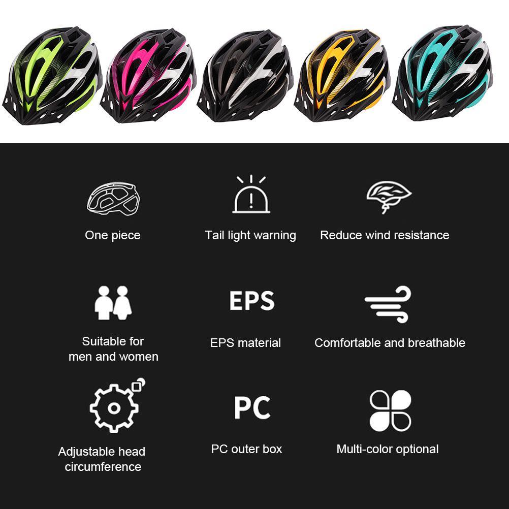 Bike Helmet Cycling Helmet with Led Rear Light Mountain Road Bike Helmet for Men Women