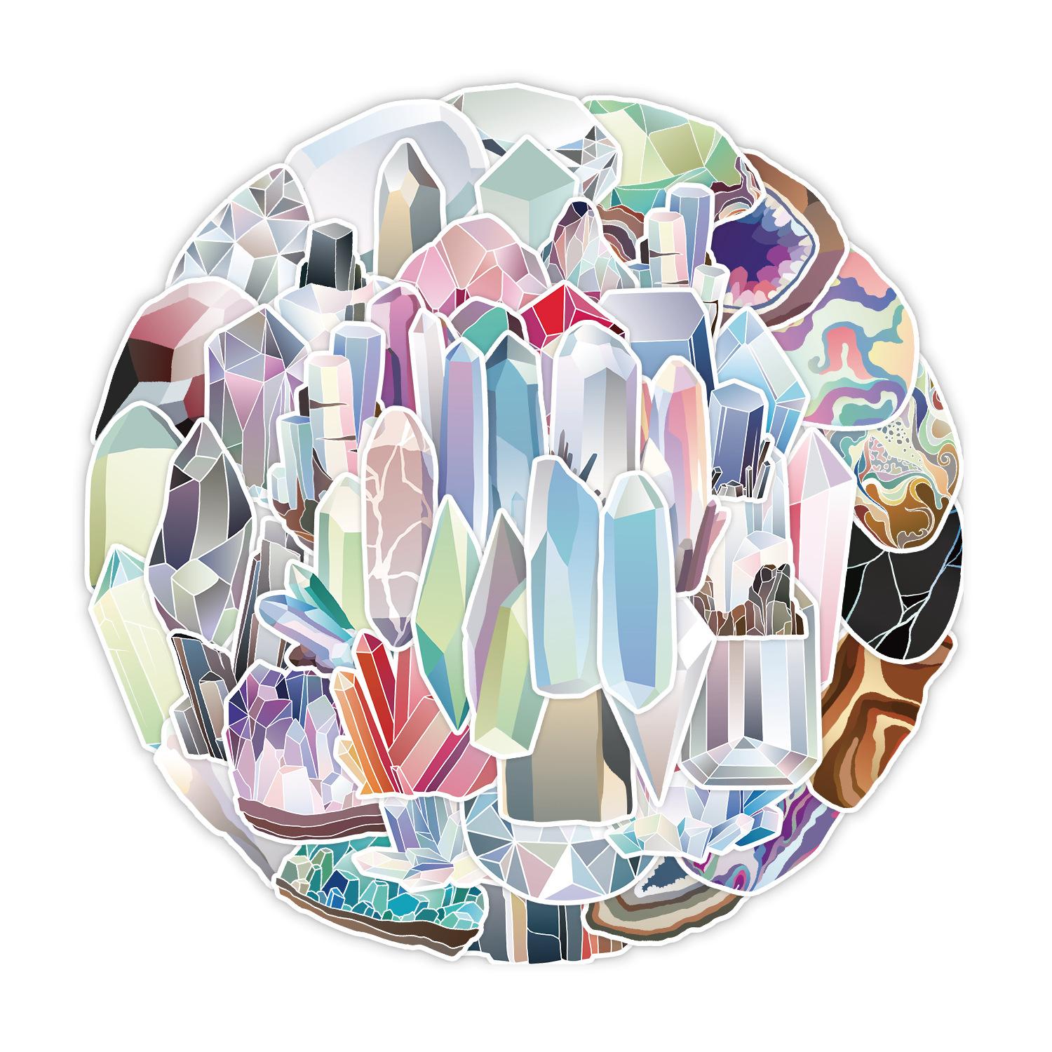 

50 Gemstones Graffiti Stickers Suitcase Car Notebook Skateboard Water Cup Waterproof Decorative Stickers