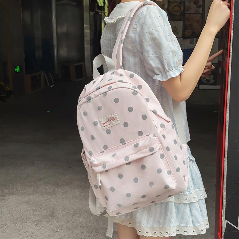 Pendler Rucksack Damen Punkt Rucksack Schüler Schultasche