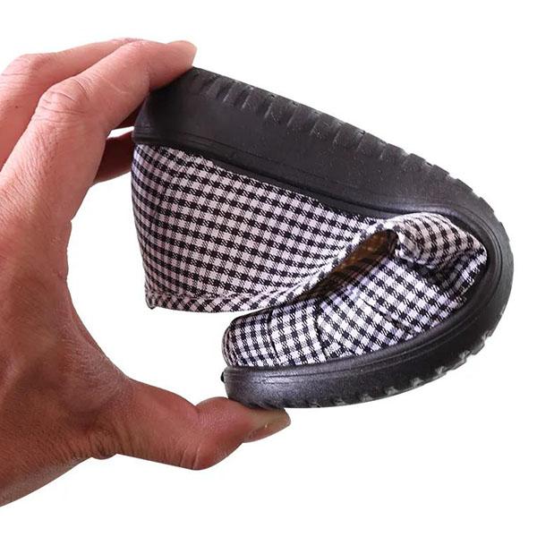 Damen Frühling Herbst Weiche Sohle Flache Stoffschuhe Weibliche Große Größe Gestreifte Atmungsaktive Canvas Schuhe