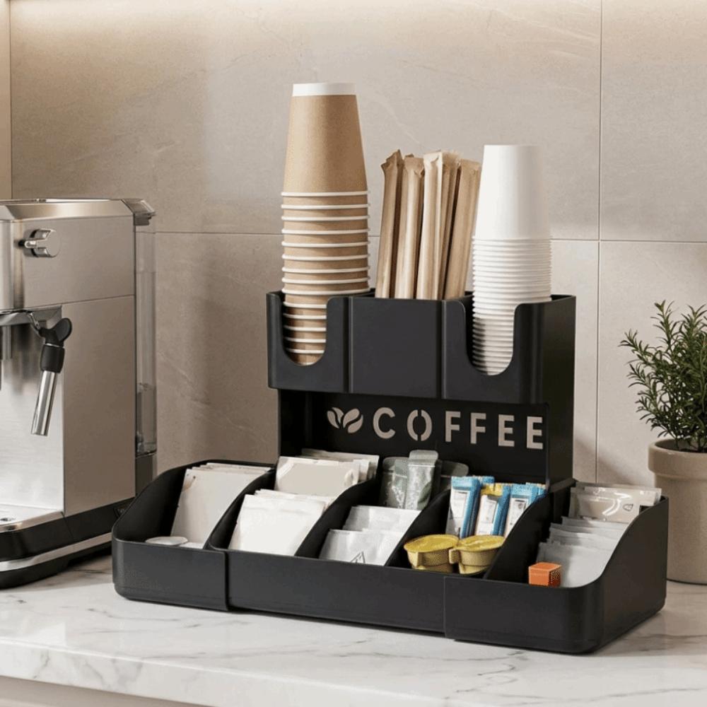 Adjustable Retractable Paper Cup Holder Plastic Cup Straw Storage Rack Cup Dispenser  for Home