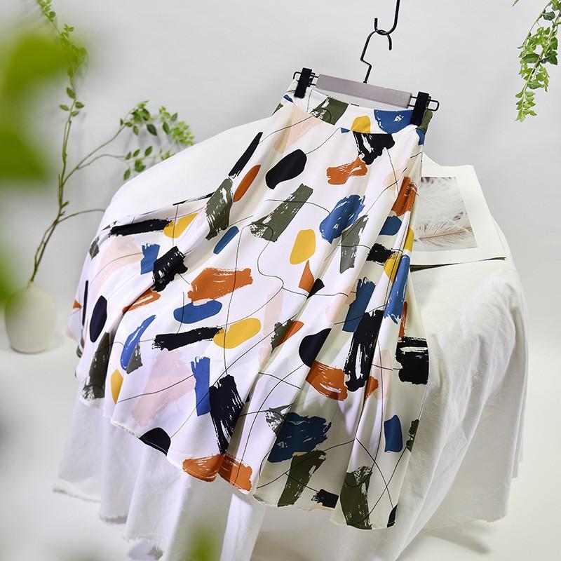 

Веселая граффити летняя новая юбка женская свободная юбка с промежностью L