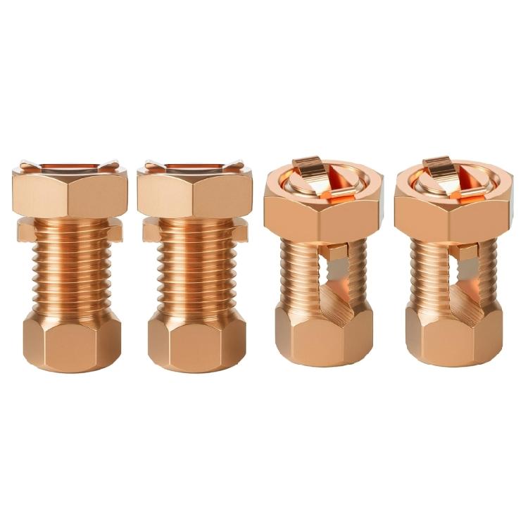 

Multipurpose Brass Split Bolt Clamps Corrosion Resistant Electrical Connection High Strength Grounding Clamps Set 4pcs 1