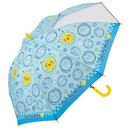 Skater childrens umbrella 55cm Pokémon 2025 ages 9-10 approximately 125-135cm elementary school student transparent window visibility one-touch jump 8