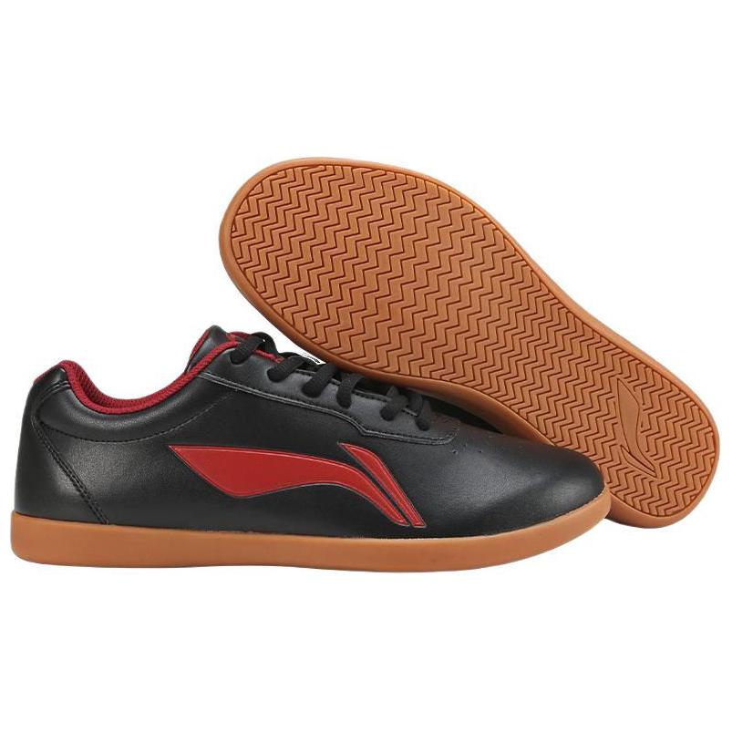 Li Ning Tai Chi Neklouzavé Odolné Nízké Tréninkové Boty Unisex Tenisky Černá Červená ADBC012-2
