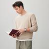 Men's Textured 100% Cashmere Crew Neck Sweater