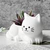 DIY Kitten Form Gypsum Flowerpot Silicone Mold Storage Box Cup Wax Molds Cartoon Cat Desktop Decoration Crafts Making Mould
