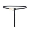 Leather Waist Belt For Dress With Steel Buckle And Vintage Style For Women