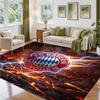 Tapis Velours Cristal Design Bayern Munich Tapis Décoratif Doux pour Chambre à Coucher Entrée