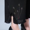 Ice Silk High-Waisted Wide-Leg Cropped Pants with Rhinestones for Women - Plus Size, Summer Casual