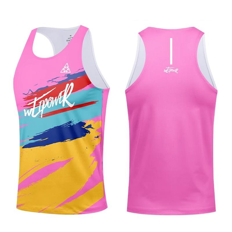 Summer Outdoor Running Sports Tank Tops Men's Marathon Professional Quick Drying Sleeveless Crew Neck Clothes