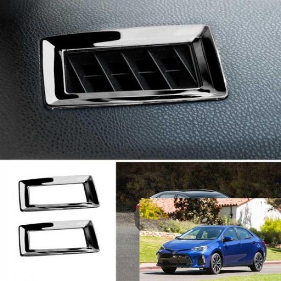 For Toyota Corolla 14-16 17-19 Bright Black Dashboard L&R Air Outlet Vent Trim