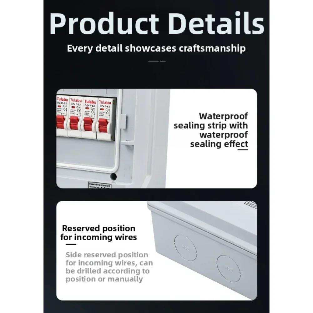 Power Supply Box Electrical Systems Waterproof Distribution Box,IP65 Waterproof Rating,4way Power Supply Box Prevent Leaks Short