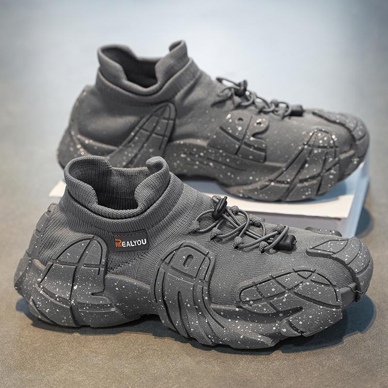 New Casual Men'S Shoes Versatile Sport Shoes Casual Trendy Cyberpunk Sneakers Men'S Mesh Breathable Jogging Shoes