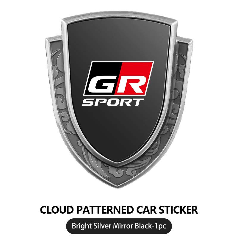 Car Styling 3D Shield Metal Emblem Badge Sticker Decoration Decal For Toyota GR MN Corolla Yaris Aygo Prius RAV4 Crown CHR Camry