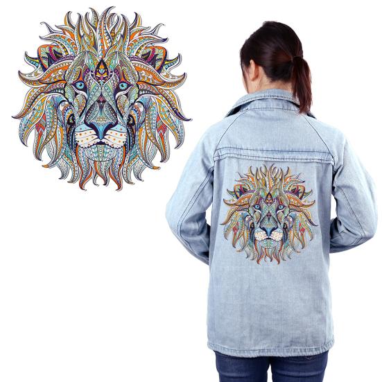 3D Löwe Mode Aufkleber Patch DIY Aufbügelbar Transfer Aufnäher Kleidung Stoff