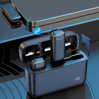 Mini Lapel Mic Compact Noise Cancellation for Video Recording Vlog Broadcast