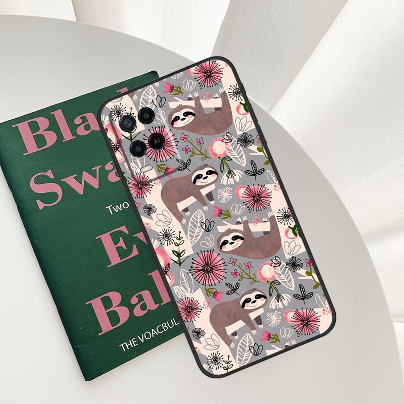 Faultier Süßes Tier Hülle Für Oppo A96 A76 A16 A15 A17 A52 A72 A54S A57S A58 A78 A98 A57 A77 A54 A74 A94 Abdeckung