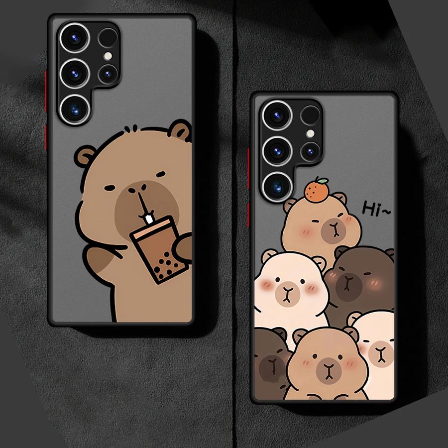 Cartoon Cute Capybara Phone Case for Samsung Galaxy S9 S10 Plus S8 S10Plus Note 10 20 Soft Cover