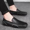 Men's Genuine Leather Slip-On Moccasins - Spring Casual Driving Shoes