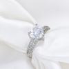 2025 Fashion Heart Inlaid Zircon Ring, Suitable for Women's Fashion Jewelry 925 Silver Plated Platinum Ring Accessories