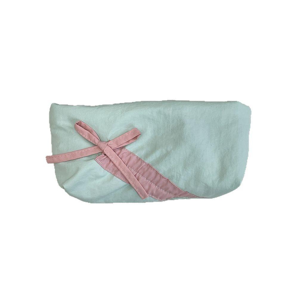 Large Capacity Bowknot Pencil Case Zipper Students Stationery Pouch New Makeup Bag  Women