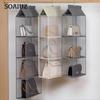 1Pcs Hanging Purse Closet Rack Bag Handbag Hanging Organizer Handbag Tote Bag 2/3/4 Pockets