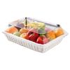 1Pcs Transparent Woven Basket Lid Imitation Rattan Fruit Storage Containers  for Home Kitchen Picnic