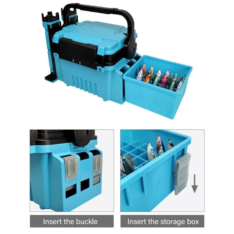 Fish Baits Holder Case Fishing Tackle Organizers Fishing Box Lined Box Baits Container Night Fishing Baits Storage Box