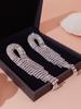 Luxurious Diamond Tassel Earrings: Shimmering, High-End Fashion for Exquisite European & American Style Party Wear.