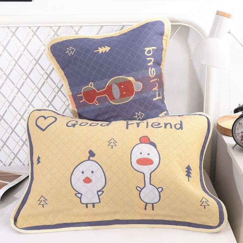 2dílný kreslený polštář pro batolata na ručník postel dekorativní povlak na polštář pro kojence Pouzdro na spaní měkký povlak na polštář