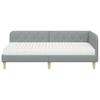 Corner Bed Frame Light Grey 90 X 190 Cm Fabric