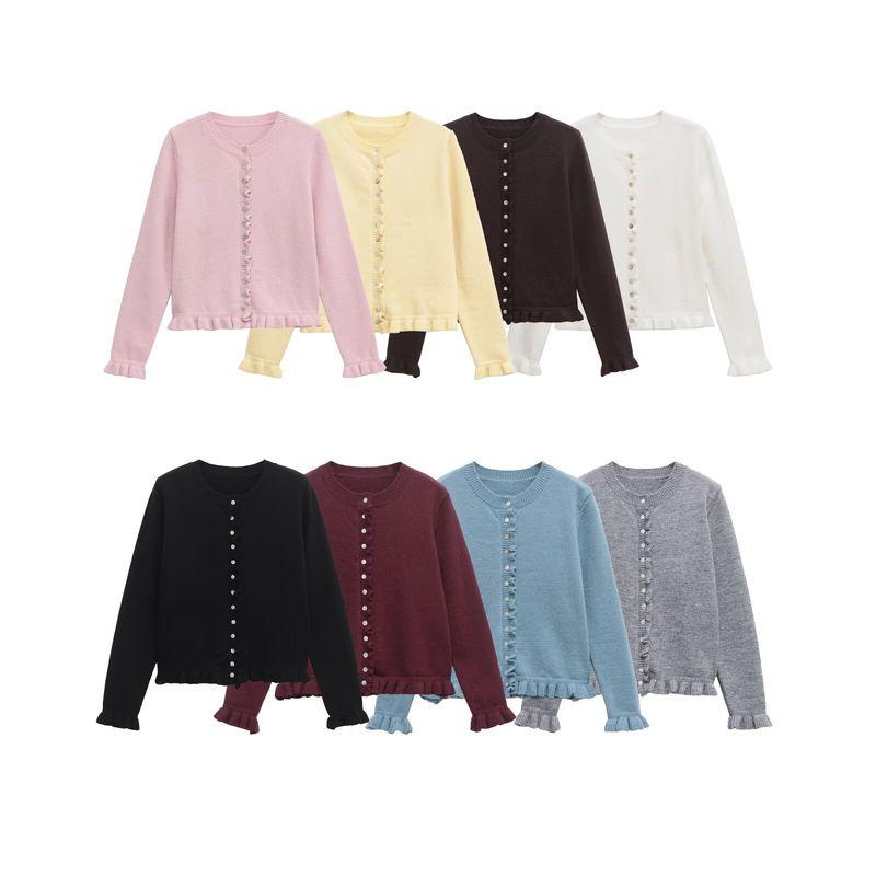 Araltay New Western Style Women Clothes Versitile Fashion Long Sleeve Laminated Decorative Knitted Outerwear 2756114